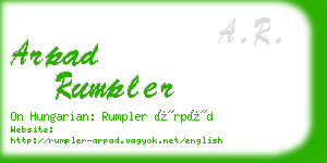 arpad rumpler business card